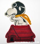 Snoopy Flying Ace on Red Doghouse Felt Doll