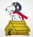 Snoopy Flying Ace on Yellow Doghouse Felt Doll
