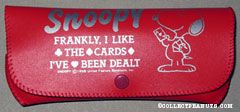 Snoopy holding playing cards Glasses Case