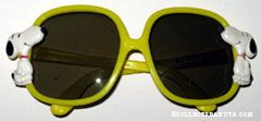 Snoopy dancing on Yellow Sunglasses