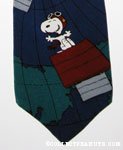 Snoopy Flying Ace on globe Necktie