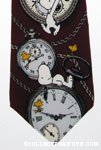 Snoopy and Woodstock with pocket watches Necktie