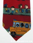 Peanuts gang at Bus Stop Necktie