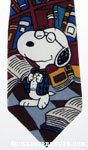Nerdy Snoopy with Books Necktie