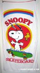 Snoopy on Skateboard with Woodstock Beach Towel