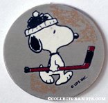 Snoopy with hockey stick pog