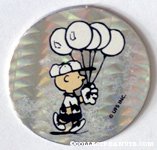 Charlie Brown holding balloons pog