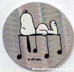 Snoopy laying on musical note pog