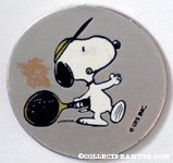 Snoopy playing tennis pog