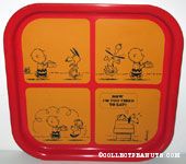 Snoopy & Charlie Brown 'Tired' Comic Metal Tray