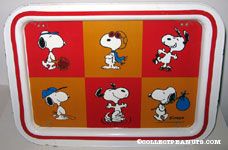Snoopy Multi-poses Metal Lap Tray
