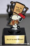 Snoopy holding a Trophy