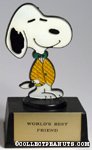 Snoopy wearing yellow suit 'World's Best Friend' Trophy