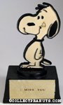 Snoopy with tear 'I miss you' Trophy
