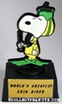 Snoopy in wetsuit 'World's Greatest Skin Diver' Trophy