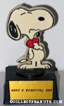 Snoopy holding heart 'Have a beautiful day' Trophy