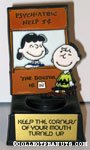 Lucy and Charlie Brown at Doctor's Booth 'Keep the corners of your mouth turned up' Trophy