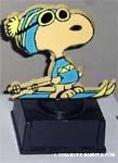 Snoopy wearing skis