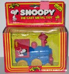 Snoopy driving Train Engine