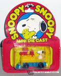 Snoopy driving Yellow Train Engine