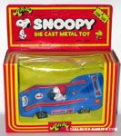 Snoopy driving blue race car - large figure