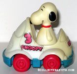 Snoopy in White Racecar