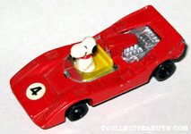 Snoopy in Red Race Car