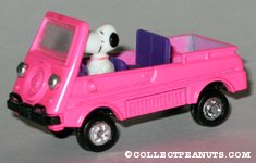 Snoopy in Land Rover