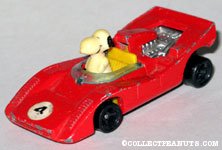 Snoopy in Red Race Car