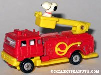 Snoopy in Fire Engine