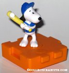 Snoopy baseball player on rolling puzzle base