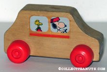 Snoopy & Woodstock Wooden Car