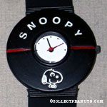 Snoopy head on wide black bezel