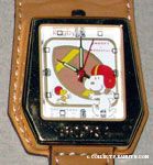 Snoopy and Woodstock playing Football