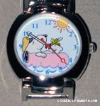 Snoopy and Woodstock laying in innertube