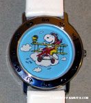 Flying Ace in bi-plane with Woodstock wing walker