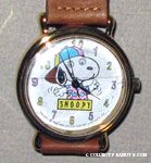 Snoopy wearing hat and shirt with googly eyes Watch