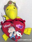 Woodstock wearing crown Plush & Linus holding Snoopy's ear Chocolate Box