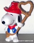 Cowboy Snoopy with Heart Lariat Valentine's PVC Figurine