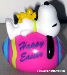 Snoopy & Woodstock laying on Easter Egg PVC Figurine