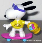 Joe Cool on skateboard with Easter Basket PVC Figurine