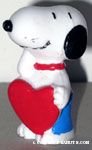 Snoopy holding heart Valentine's PVC Figurine