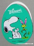 Snoopy laughing at Woodstock wearing bunny ears Egg-Shaped Chocolate Box