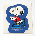 Snoopy Roller Skating Sticker from surprise tin
