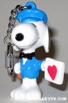 Postman Snoopy with Heart Card Valentine's PVC Keychain