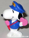 Postman Snoopy with Heart Card Valentine's PVC Figurine