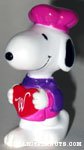 Chef Snoopy holding heart PVC Figurine