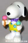 Snoopy holding ice cream cones PVC figurine
