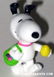 Snoopy with easter basket and egg PVC figurine