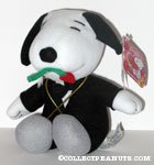 Snoopy with rose in mouth Valentine's Plush